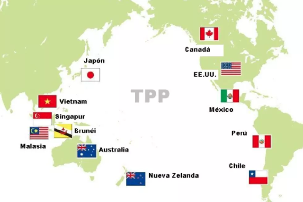 mapa del tratado de libre comercio