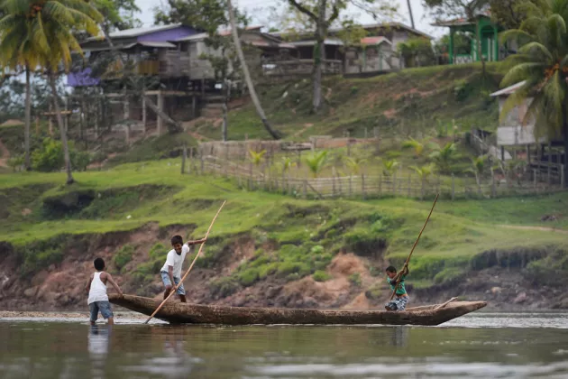 Río Wangki, en la frontera con Honduras