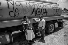 Pipa de agua en Querétaro.