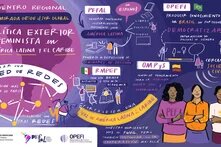 Relatoría gráfica del taller regional sobre política exterior feminista.