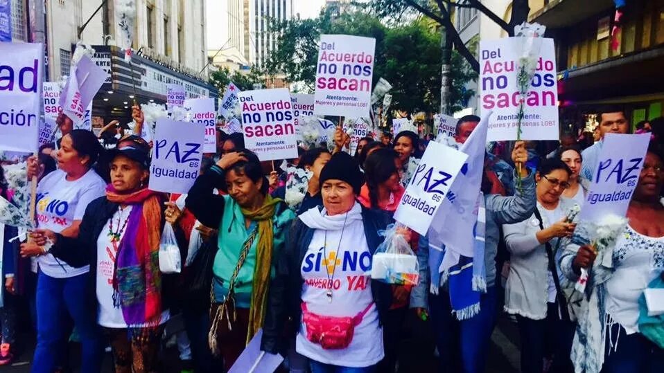 »Women demonstrating in Columbia Feminism «