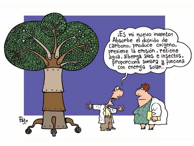Inventando el hilo negro Inventando el hilo negro, cartón de Patricio