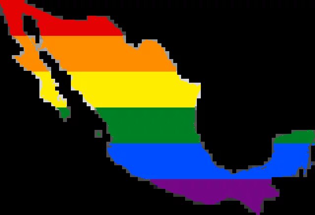 LGBT flag map of Mexico LGBT flag map of Mexico